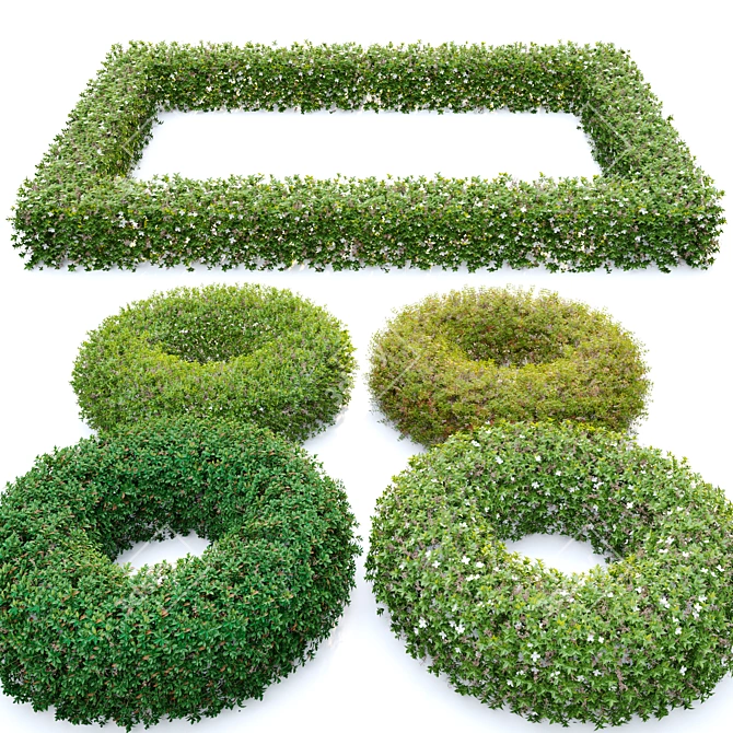 Versatile Topiary Scatter Bushes 3D model image 4