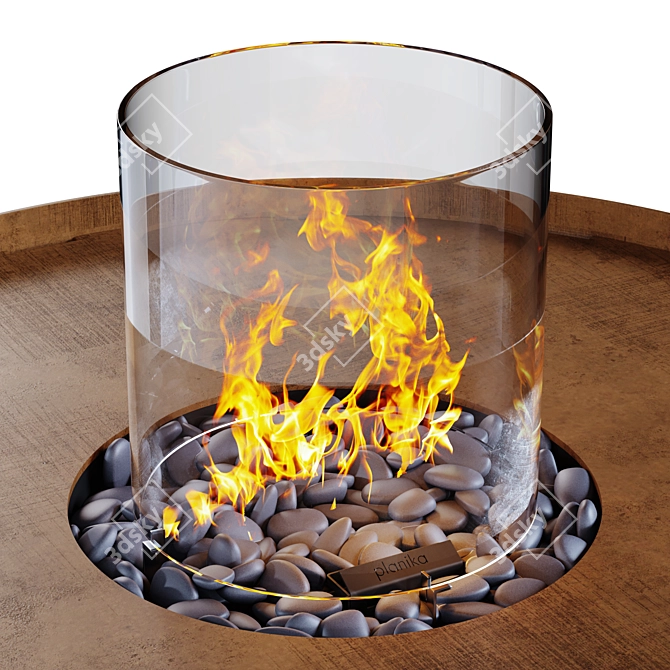 Automatic Outdoor Gas Fire Pit 3D model image 3