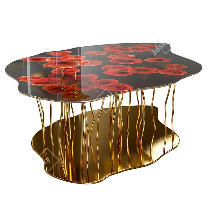 Luxury Papaveri Table - Artistic Elegance 3D model image 3