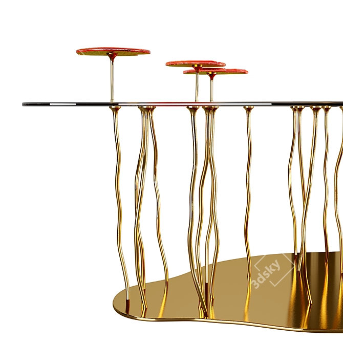 Luxury Papaveri Table - Artistic Elegance 3D model image 5