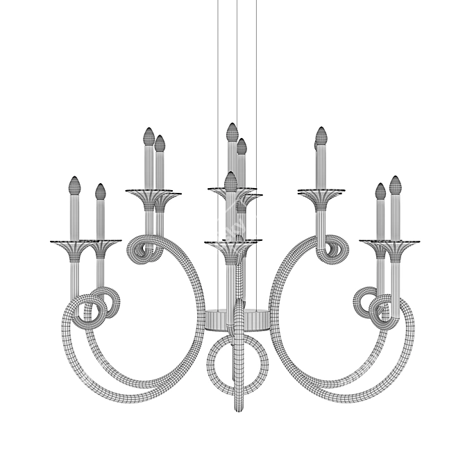 Elegant Milosh Tendence Gold Chandelier 3D model image 2