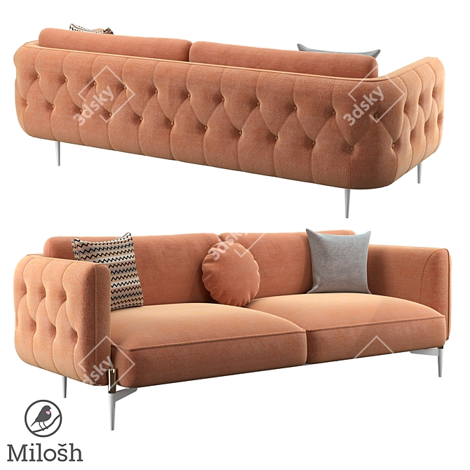 Elegant Milosh Tendence Sofa 3D model image 1