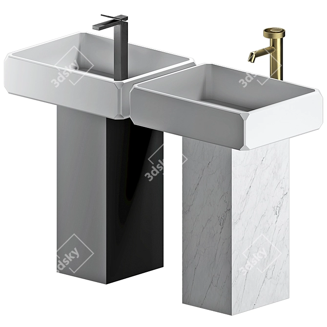 Keplero Collection Tower Sink 3D model image 1