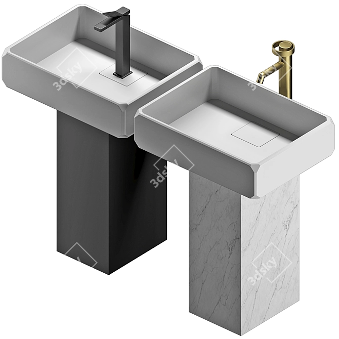 Keplero Collection Tower Sink 3D model image 3