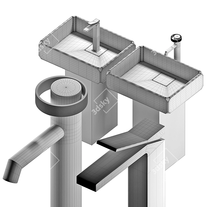 Keplero Collection Tower Sink 3D model image 4