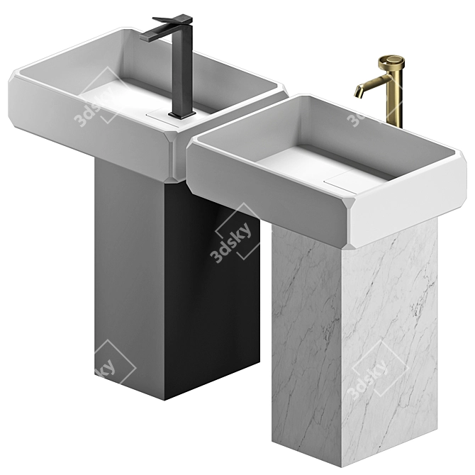 Keplero Collection Tower Sink 3D model image 6