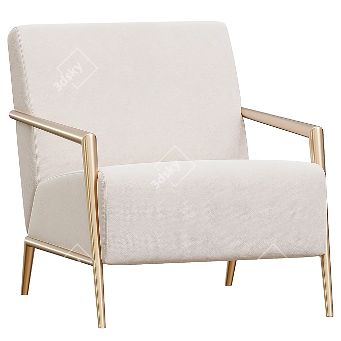 Enzo Lounge Chair: Modern Elegance 3D model image 1