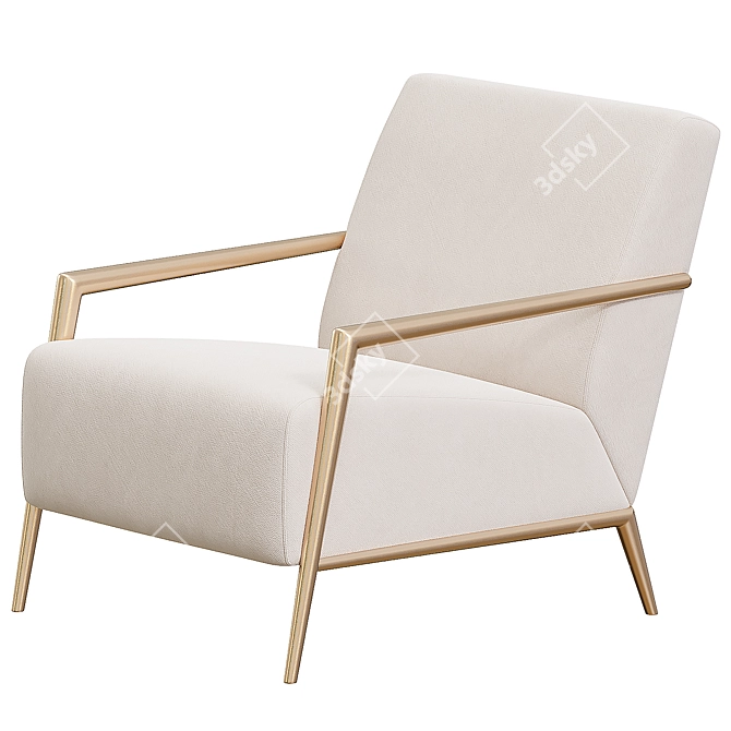 Enzo Lounge Chair: Modern Elegance 3D model image 2