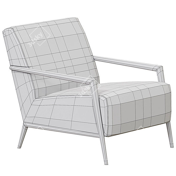 Enzo Lounge Chair: Modern Elegance 3D model image 3