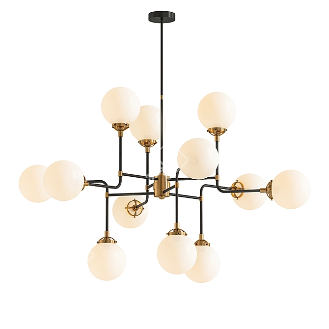 Mid-Century Parlor Chandelier 3D model image 1