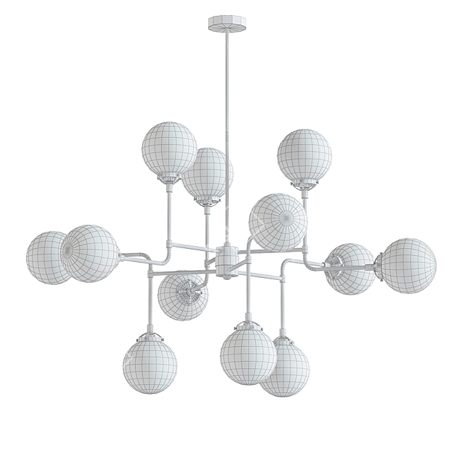 Mid-Century Parlor Chandelier 3D model image 2