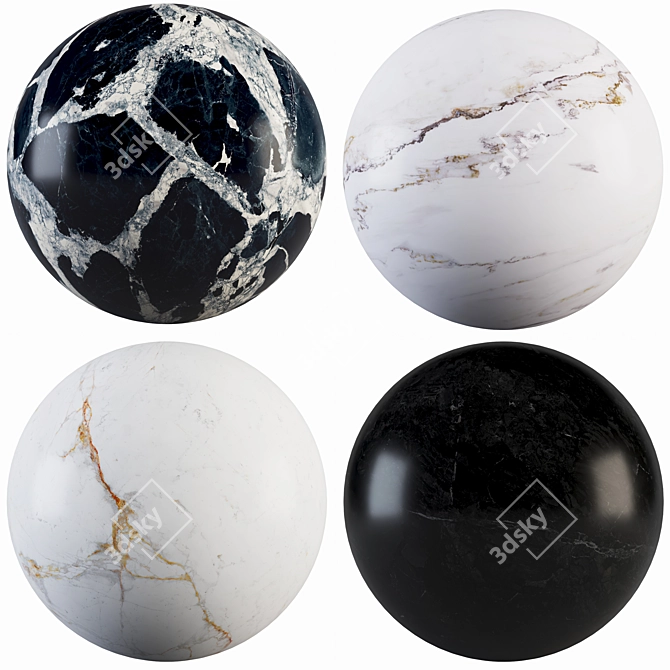 Luxury Marble Texture Collection 3D model image 1