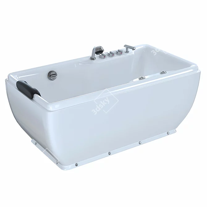 Modern Massage Bathtub H781mm 3D model image 2