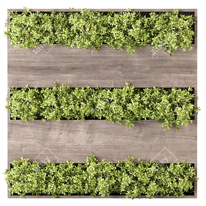 Modern Vertical Garden Design Kit 3D model image 1