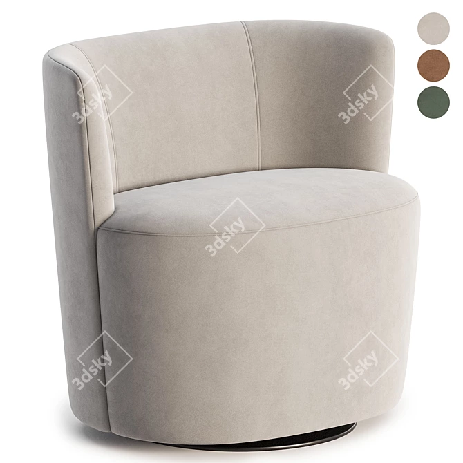 Elegant EMILY Chair by Verzelloni 3D model image 1