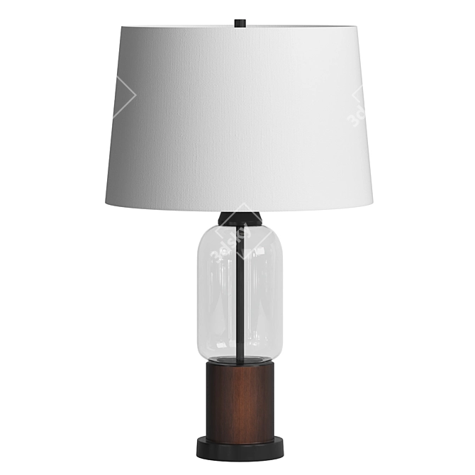 Bronze 3-Way Pine Table Lamp 3D model image 1