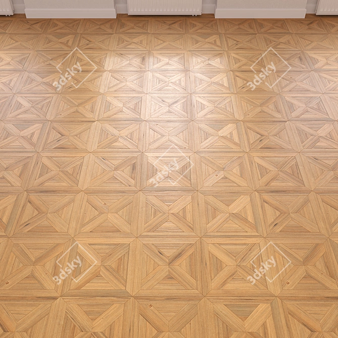 Wood Floor 3D Model Kit 3D model image 3