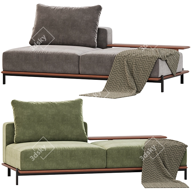 Modern Poliform Brera Sofa Set 3D model image 1