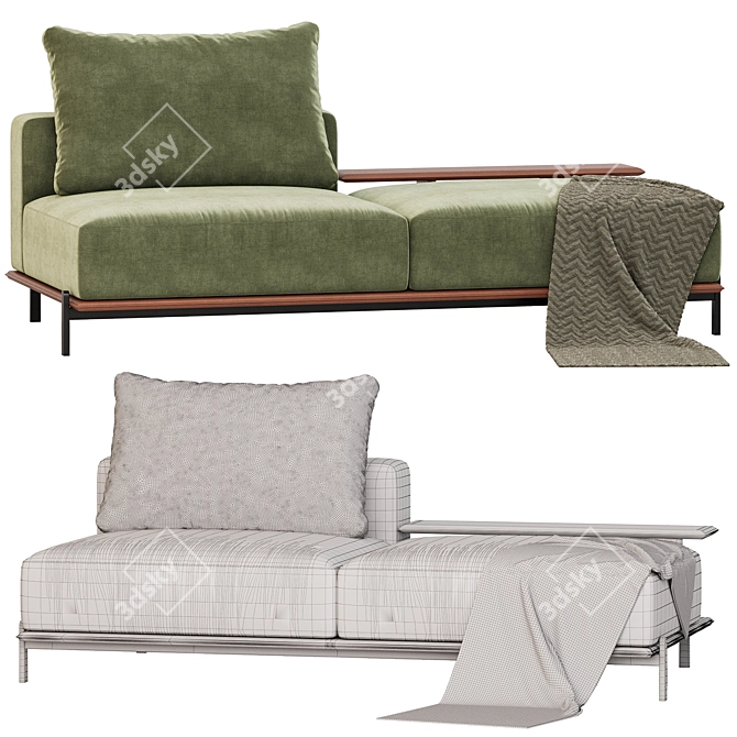 Modern Poliform Brera Sofa Set 3D model image 3