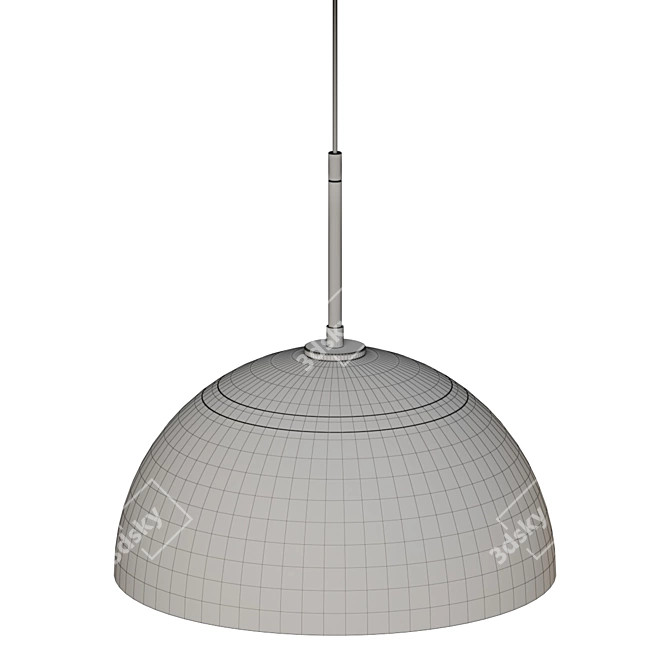 Metal Pendant Lighting Fixture Unique Finishes 3D model image 5