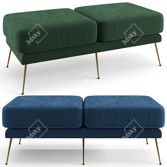 Luxury Eichholtz Tahoe Bench 3D model image 1