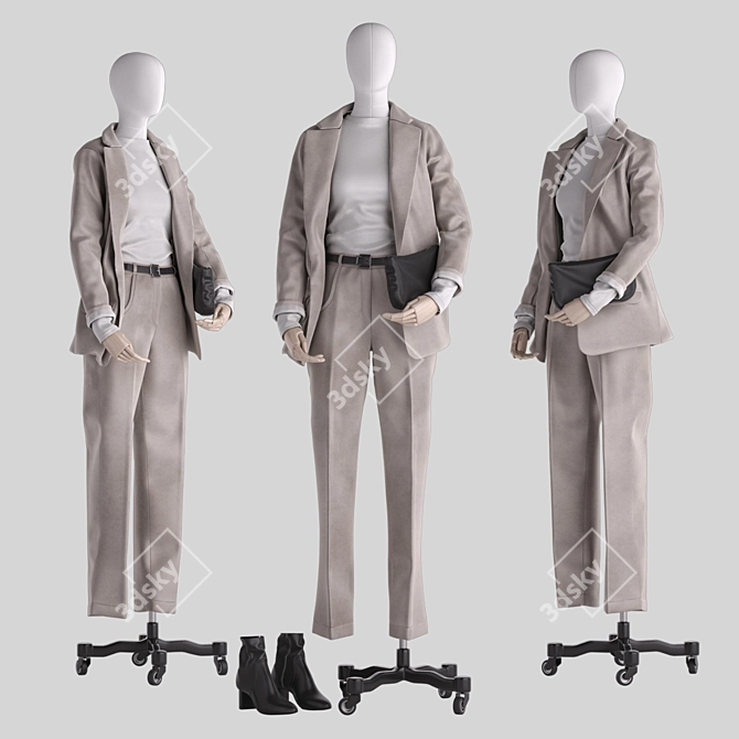 Store & Wardrobe Mannequin 3D model image 5