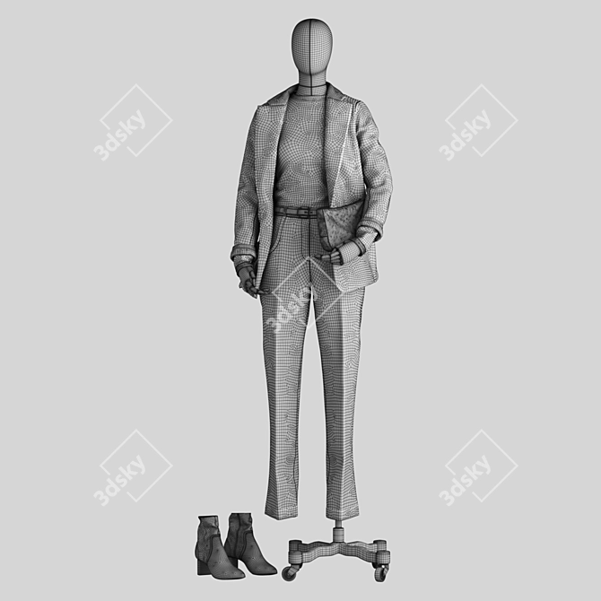 Store & Wardrobe Mannequin 3D model image 6