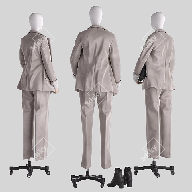 Store & Wardrobe Mannequin 3D model image 7