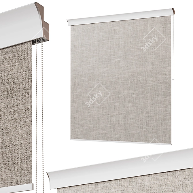 Roman Roll-Up Shades Kit 3D model image 1