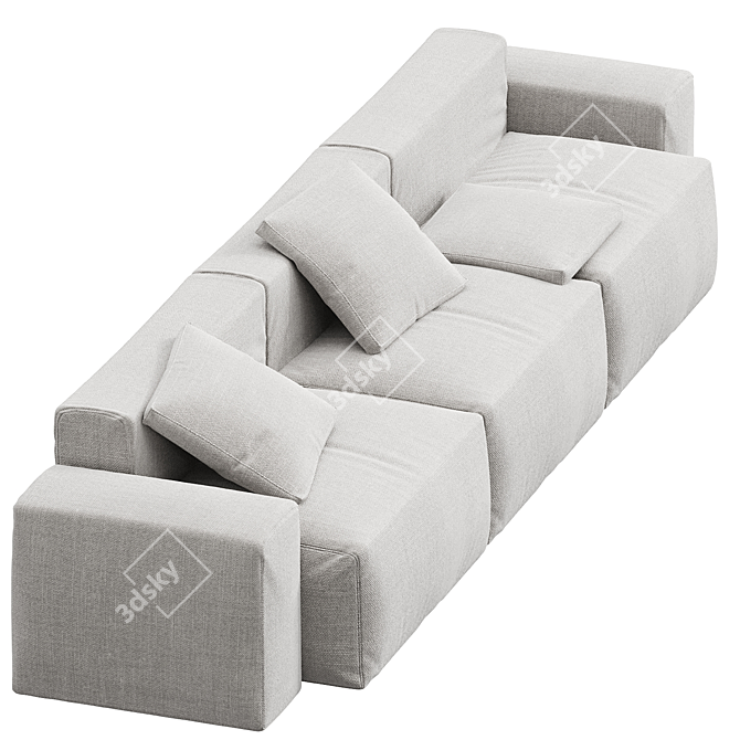 Modern Italian Design Couch 3D model image 2