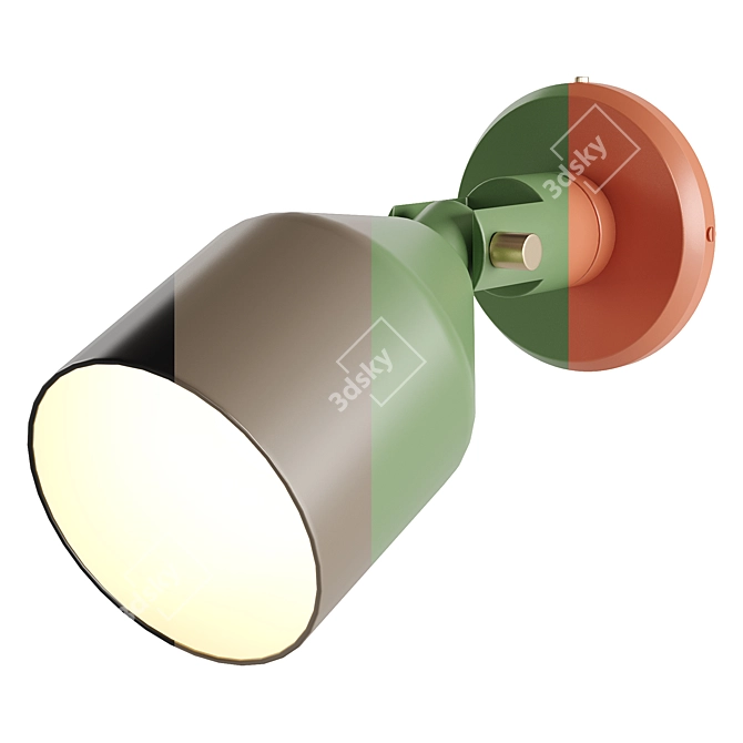 Sleek Klip Wall Lamp 3D model image 2