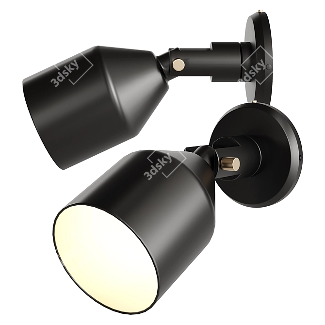 Sleek Klip Wall Lamp 3D model image 4