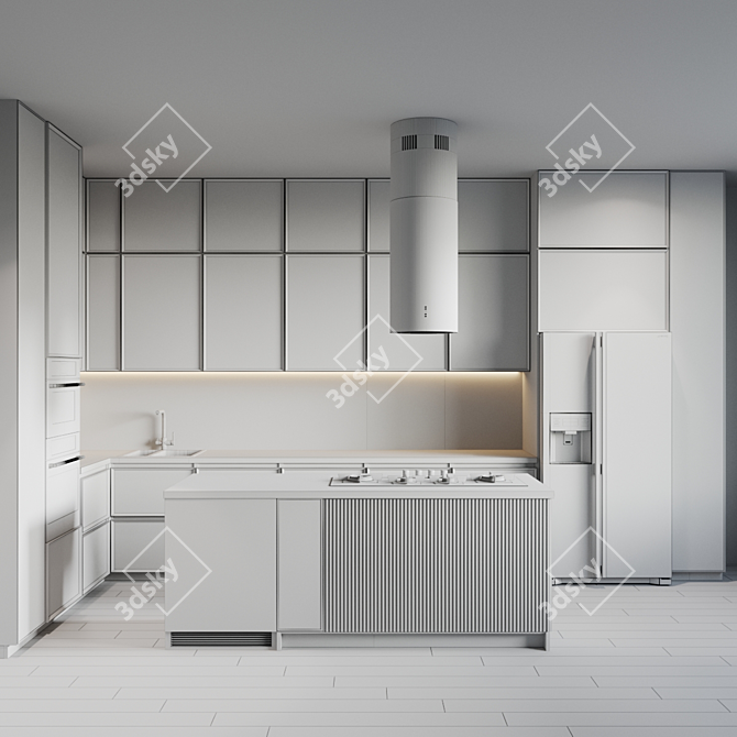 Modern Kitchen Set 53 3D model image 2