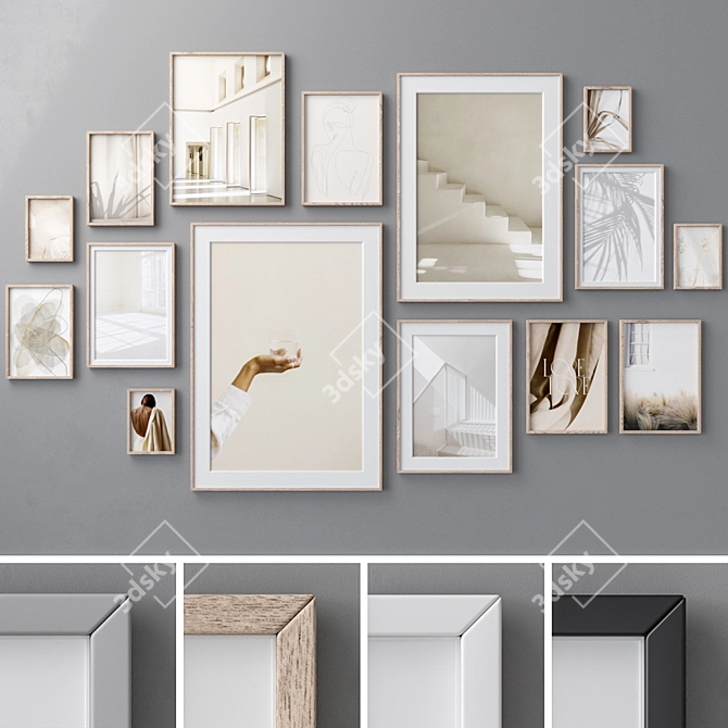 Large Wall Art Bundle 2069 3D model image 2