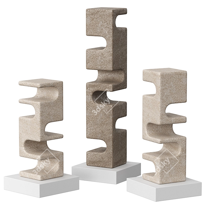 Abstract Stone Sculptures by Cesare Arduini 3D model image 1