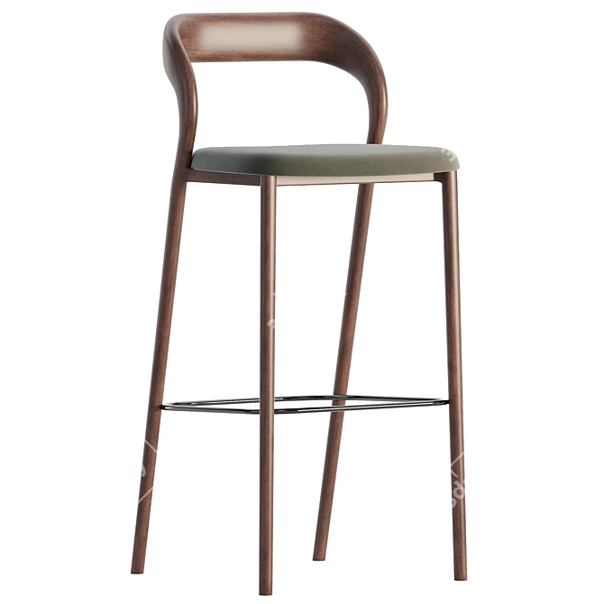 Sleek Neva Light Bar Chair 3D model image 2