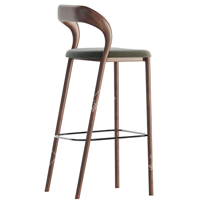 Sleek Neva Light Bar Chair 3D model image 3