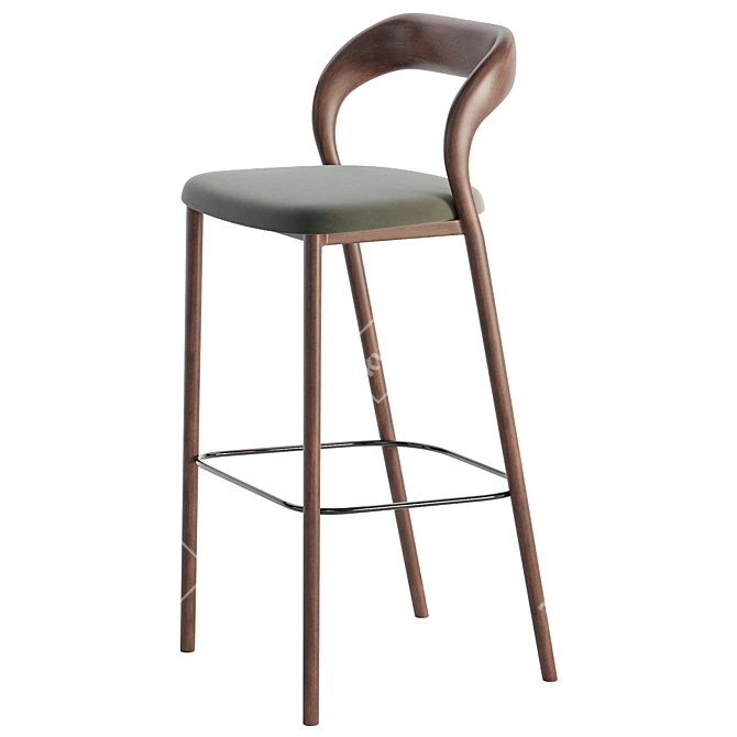 Sleek Neva Light Bar Chair 3D model image 5