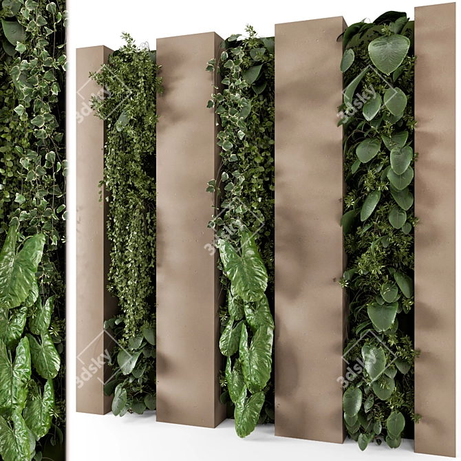 Greenscape Vertical Planter Set 3D model image 1