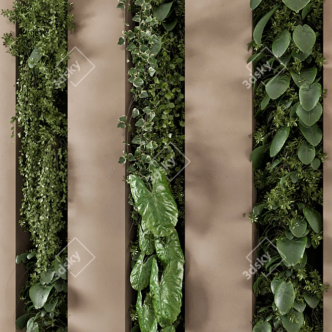 Greenscape Vertical Planter Set 3D model image 3