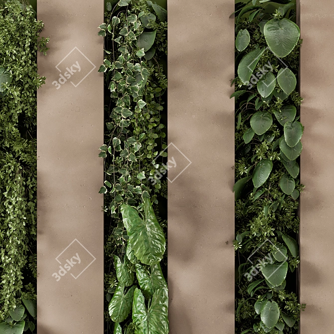 Greenscape Vertical Planter Set 3D model image 4