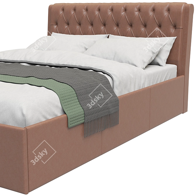 Elegant Jenny Bed Design 3D model image 4