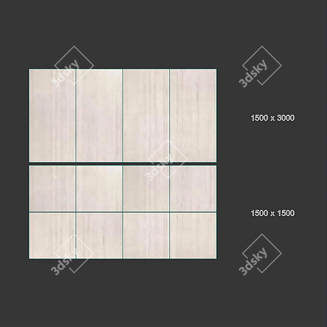 Premium Bianco Cemento Porcelain Tiles 3D model image 4