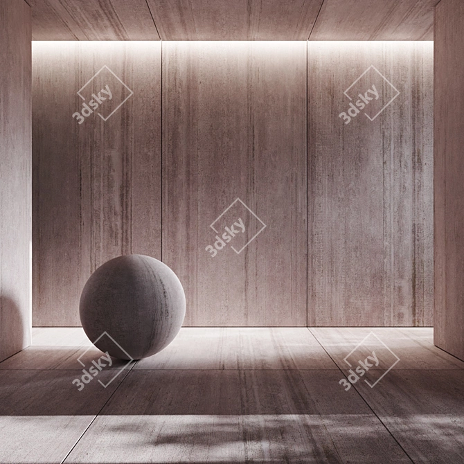 Neural-Enhanced Cemento Grigio Tiles 3D model image 1