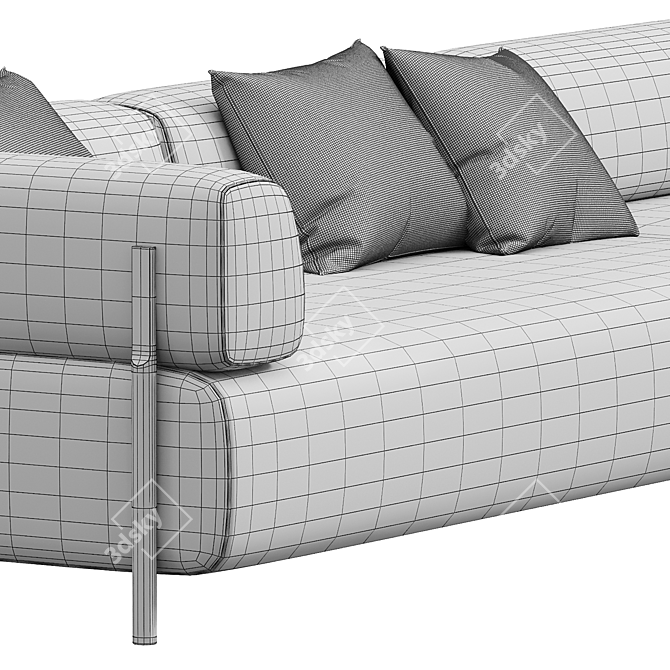 Versatile Palo Modular Corner Sofa 3D model image 3