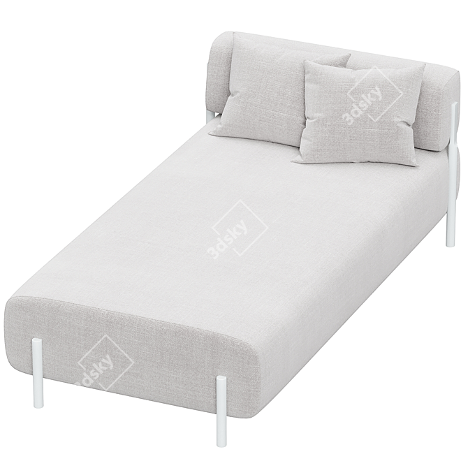 Versatile Modular Lounger Bed 3D model image 2