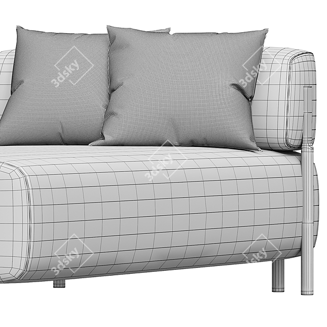 Versatile Modular Lounger Bed 3D model image 3