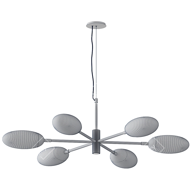 Elegant Salon Pendant Light 3D model image 2