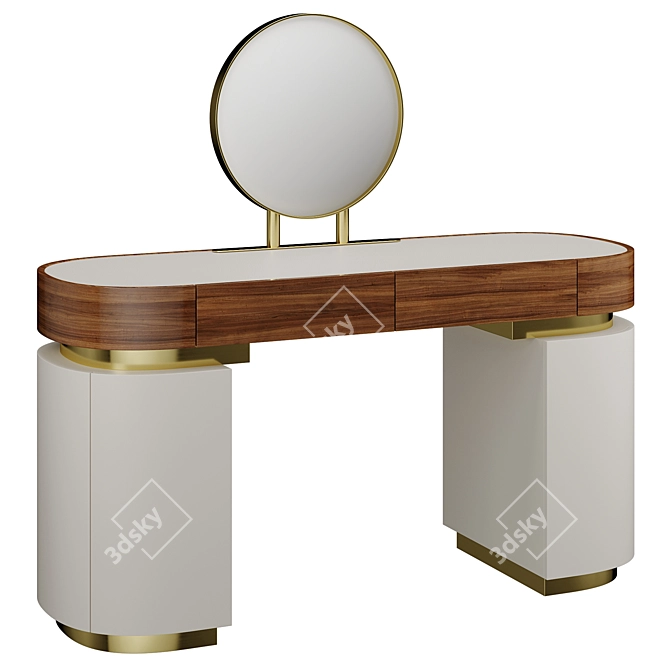 Elegant CLAIRE Vanity Table 3D model image 1