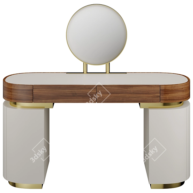 Elegant CLAIRE Vanity Table 3D model image 2